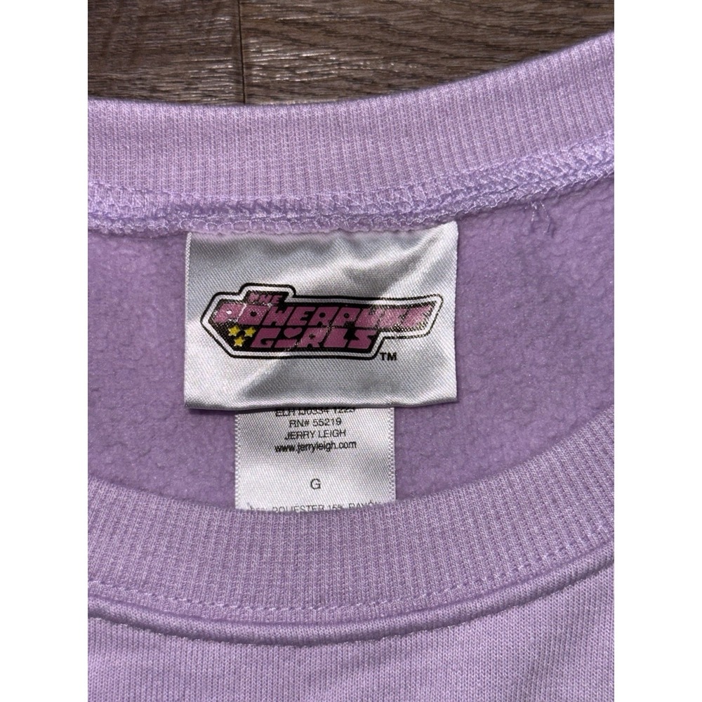 Powerpuff Girls Lavender Purple Embroidered Sweatshirt Women's Large - Picture 6 of 8